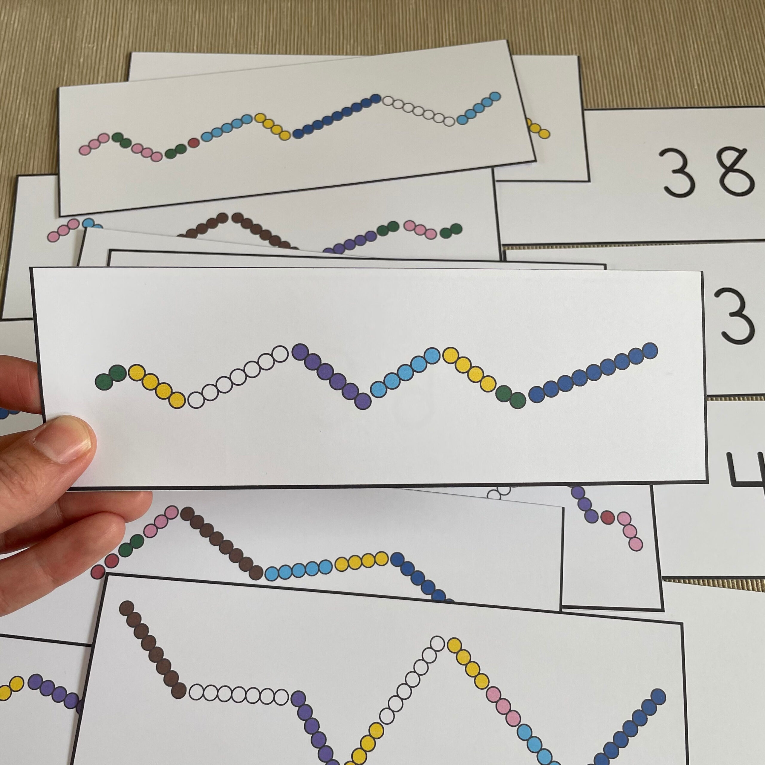 Montessori Beads Snake Addition Cards. Kindergarten And 1St Grade regarding Montessori Snake Game Free Printable