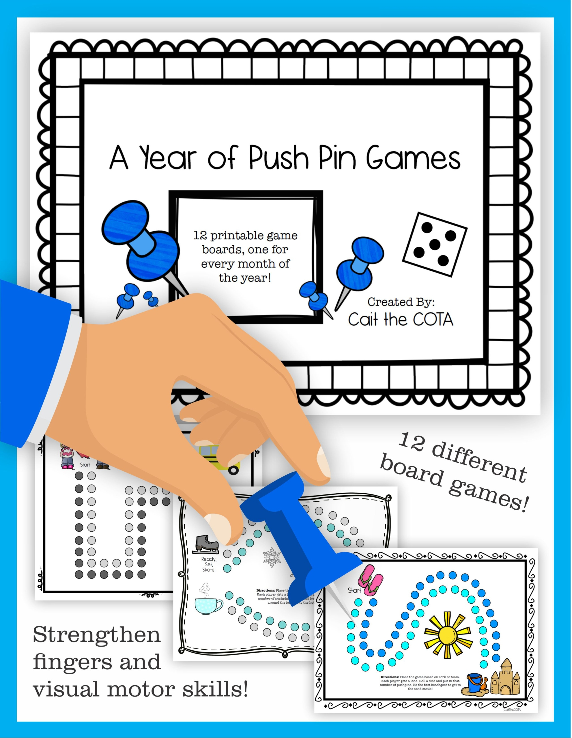 Montessori Pin Poking Games For All Year in Montessori Pin Poking Printable Free