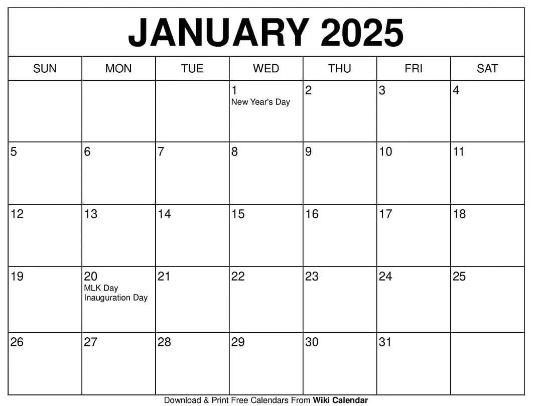 Monthly Calendar 2025 – Free Printable Templates in Free Printable Calendar 2025 Wiki