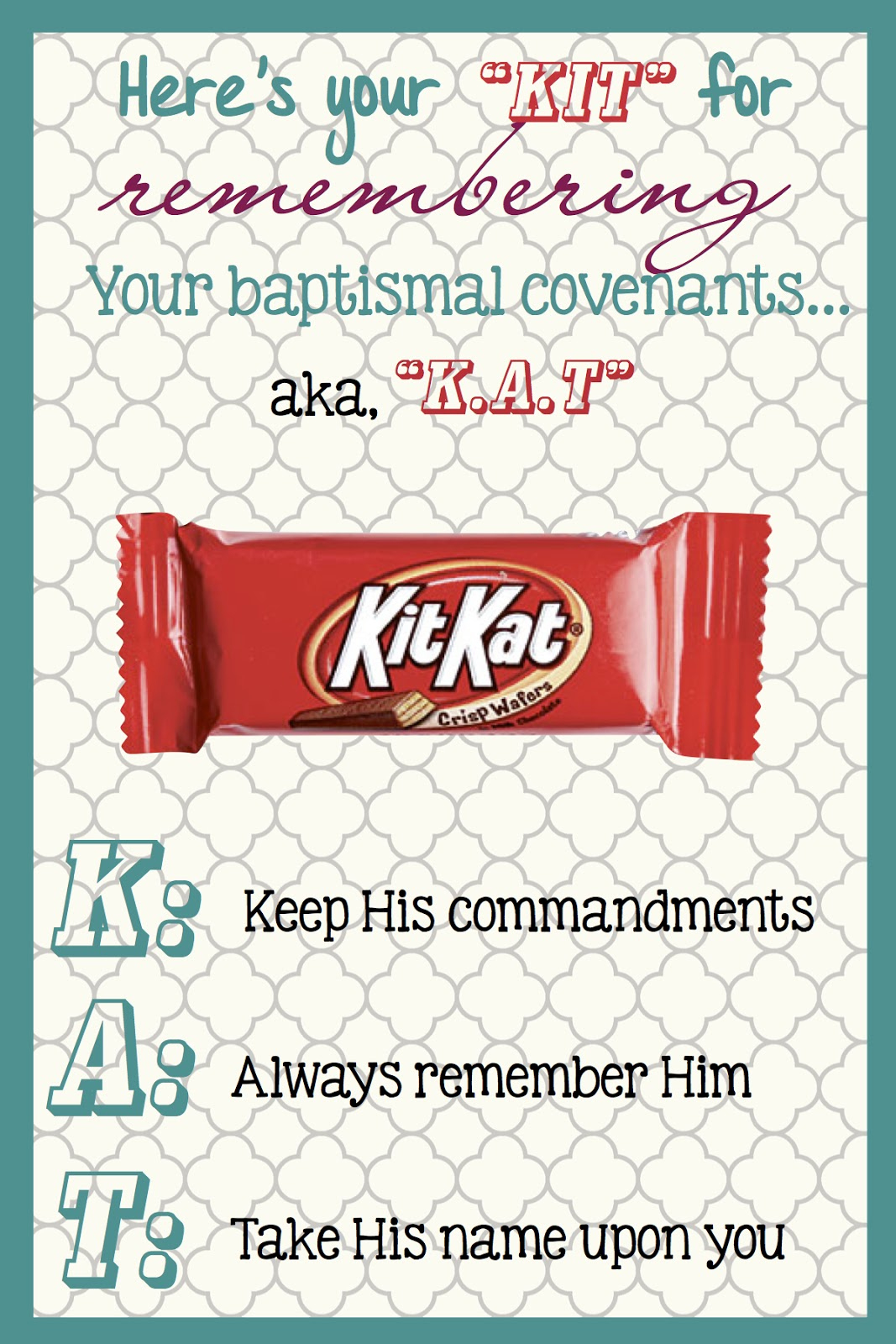 Mormon Mom Planners - Monthly Planner/Weekly Planner: Baptismal with Kit Kat Baptism Free Printable
