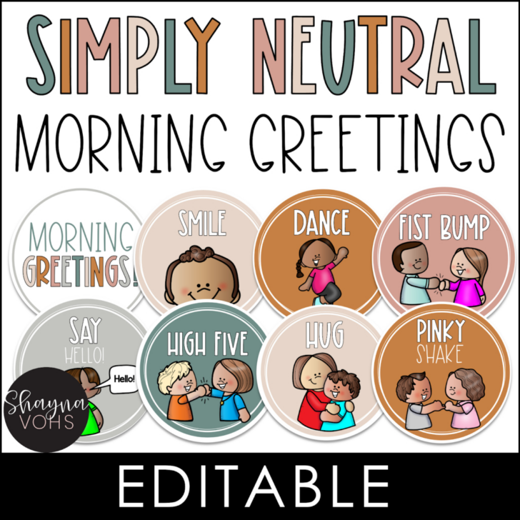 Morning Greeting Choices Free Printable