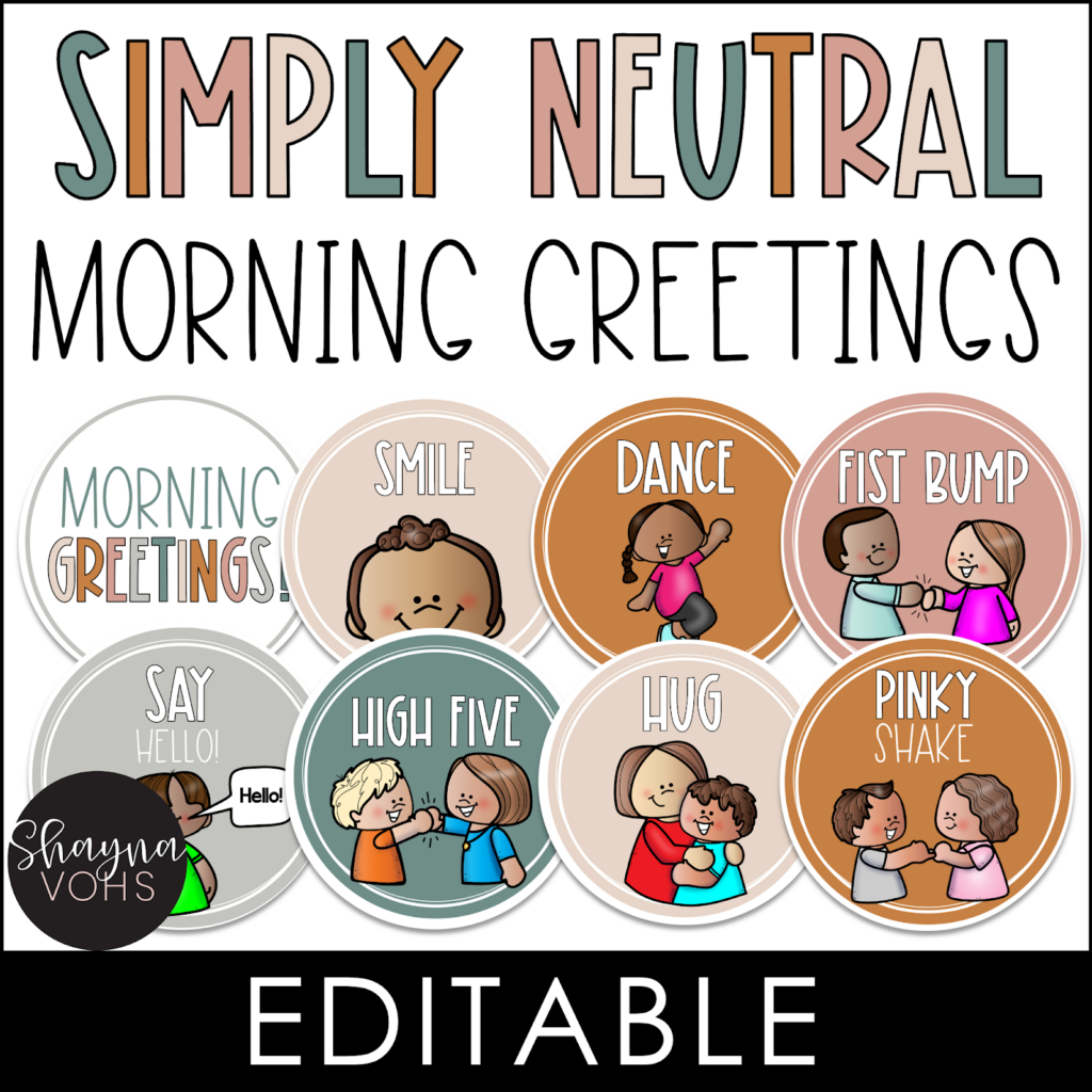 Morning Greeting Choices To Start The Day - Shayna Vohs pertaining to Morning Greeting Choices Free Printable