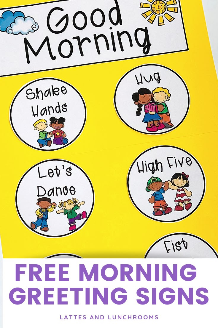Morning Greeting Signs - Free inside Morning Greeting Choices Free Printable