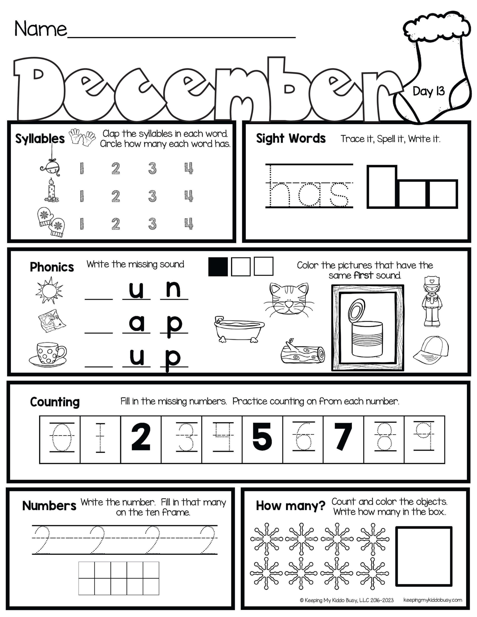 Morning Seat Work — Keeping My Kiddo Busy - Worksheets Library within Morning Work Free Printables