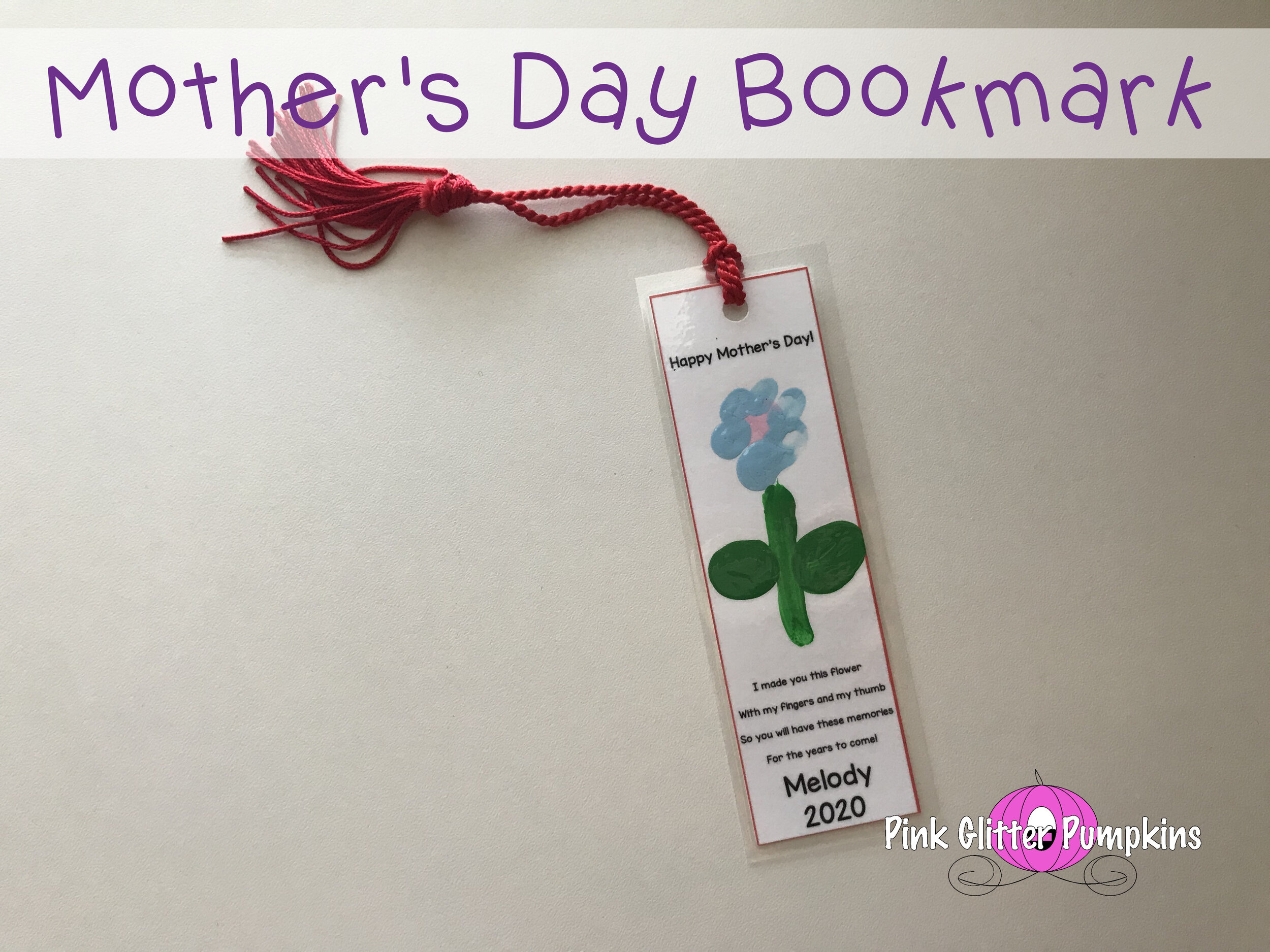 Mother&amp;#039;S Day Bookmark — Pink Glitter Pumpkins within Free Printable Mother&amp;amp;#039;s Day Bookmarks