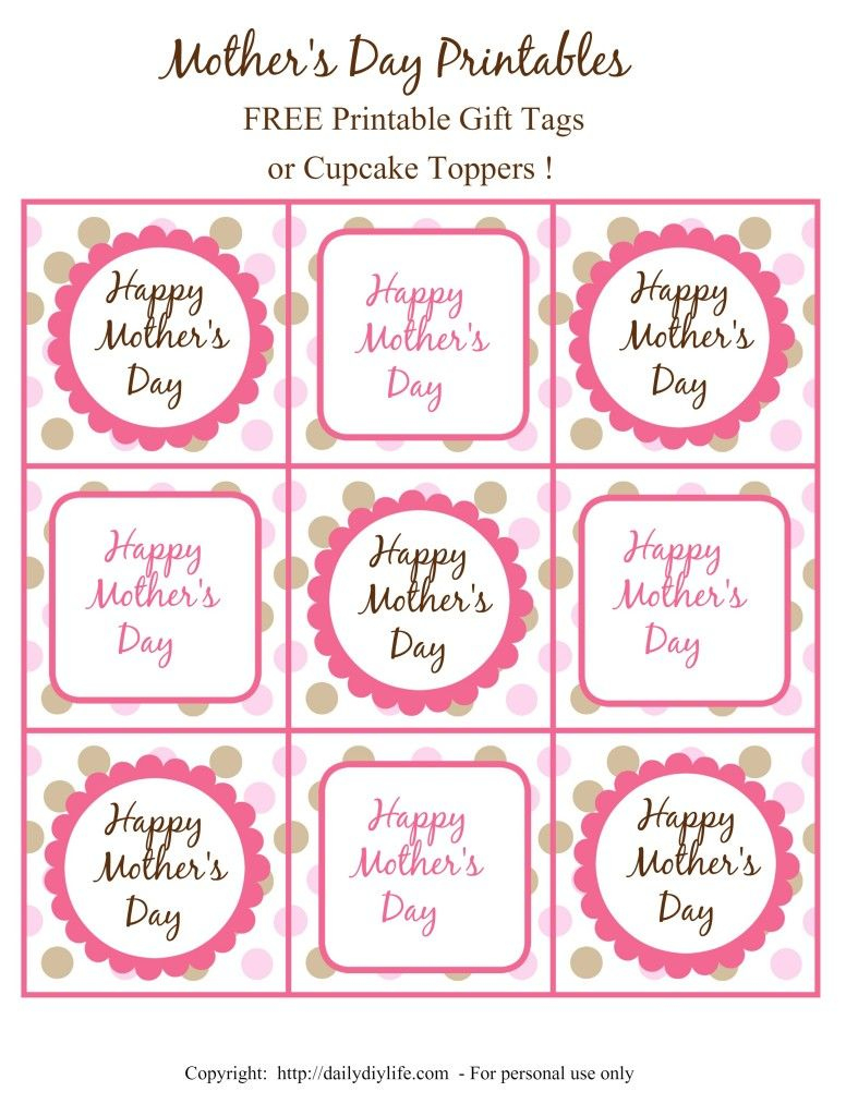 Mothers Day Gift Tag Printable Clearance throughout Mother&amp;#039;S Day Tags Printable
