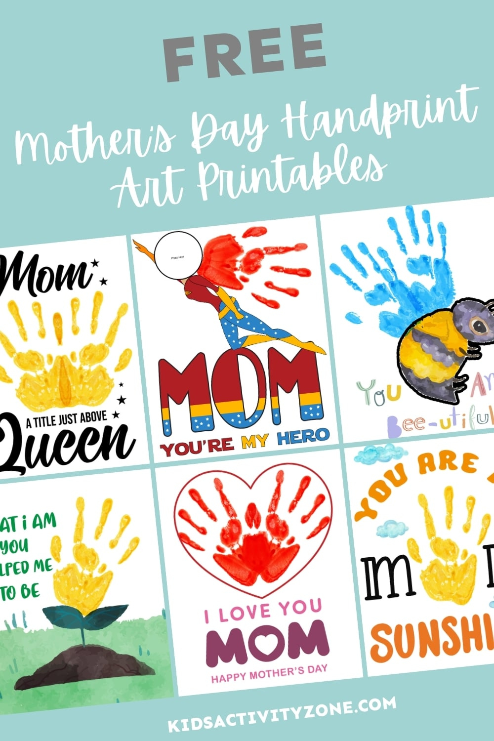 Mother&amp;#039;S Day Handprint Art Printables - Kids Activity Zone pertaining to Mother&amp;amp;#039;s Day Handprint Printables