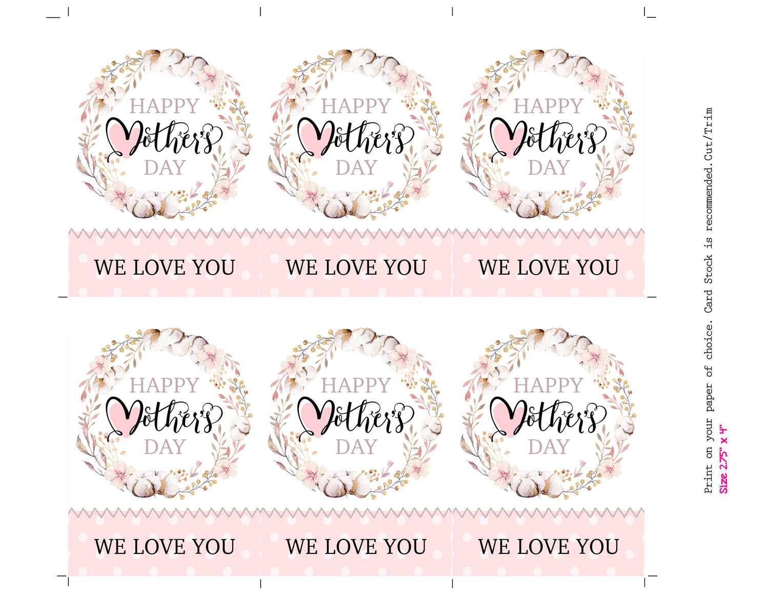 Mother&amp;#039;S Day Tags Hotsell Cards for Mother&amp;amp;#039;s Day Tags Printable