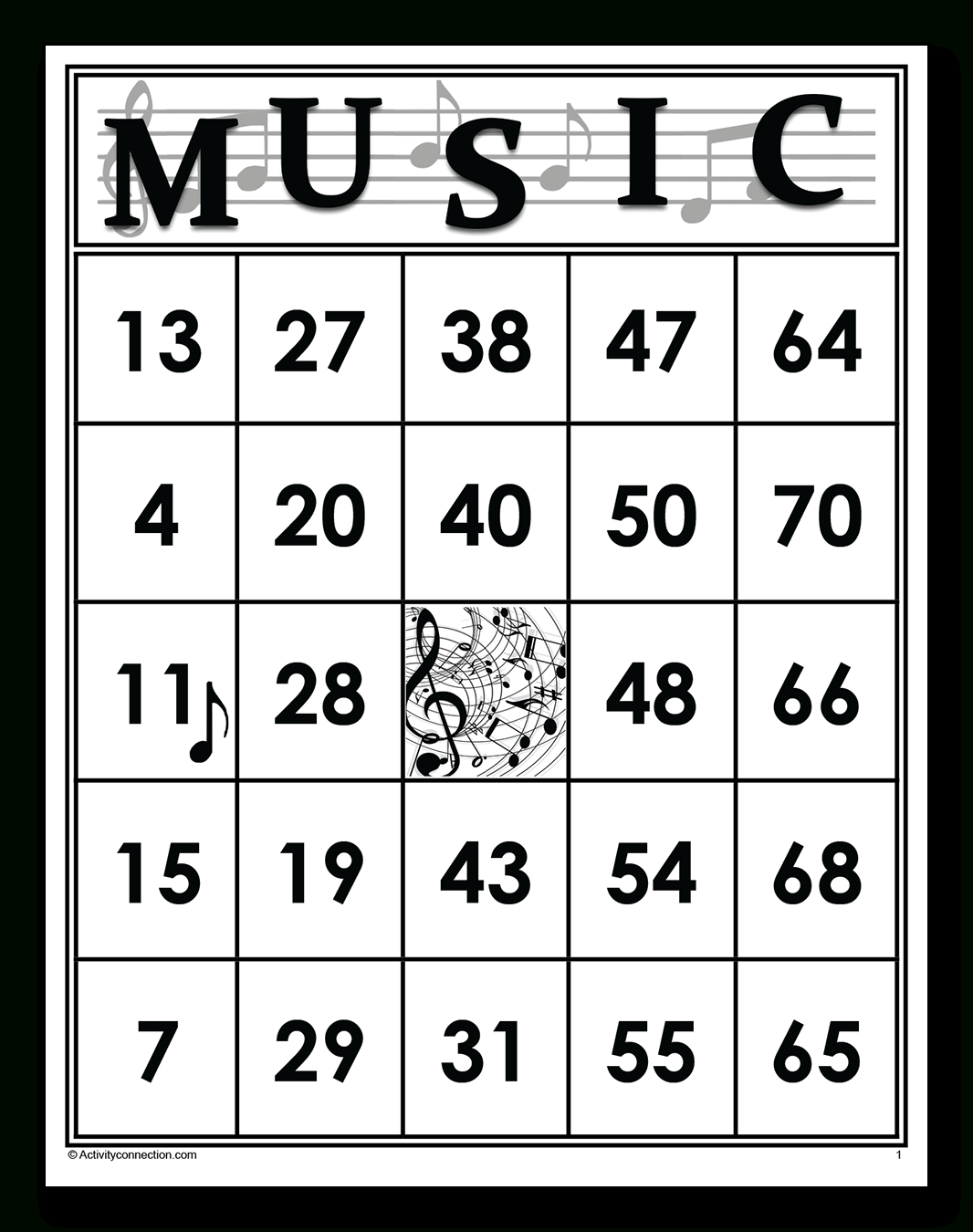 Music Bingo Cards (Printable) - Activity Connection within Printable Music Bingo Cards