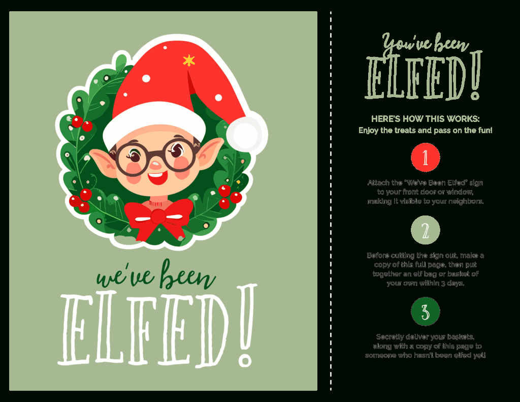Must-Have Items For A Perfect “You&amp;#039;Ve Been Elfed” Basket {+ Free within I Ve Been Elfed Free Printable