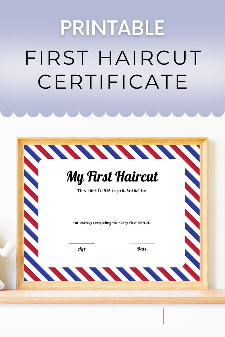 My First Haircut Certificate Printable First Haircut Keepsake inside Free Printable Blank First Haircut Certificate