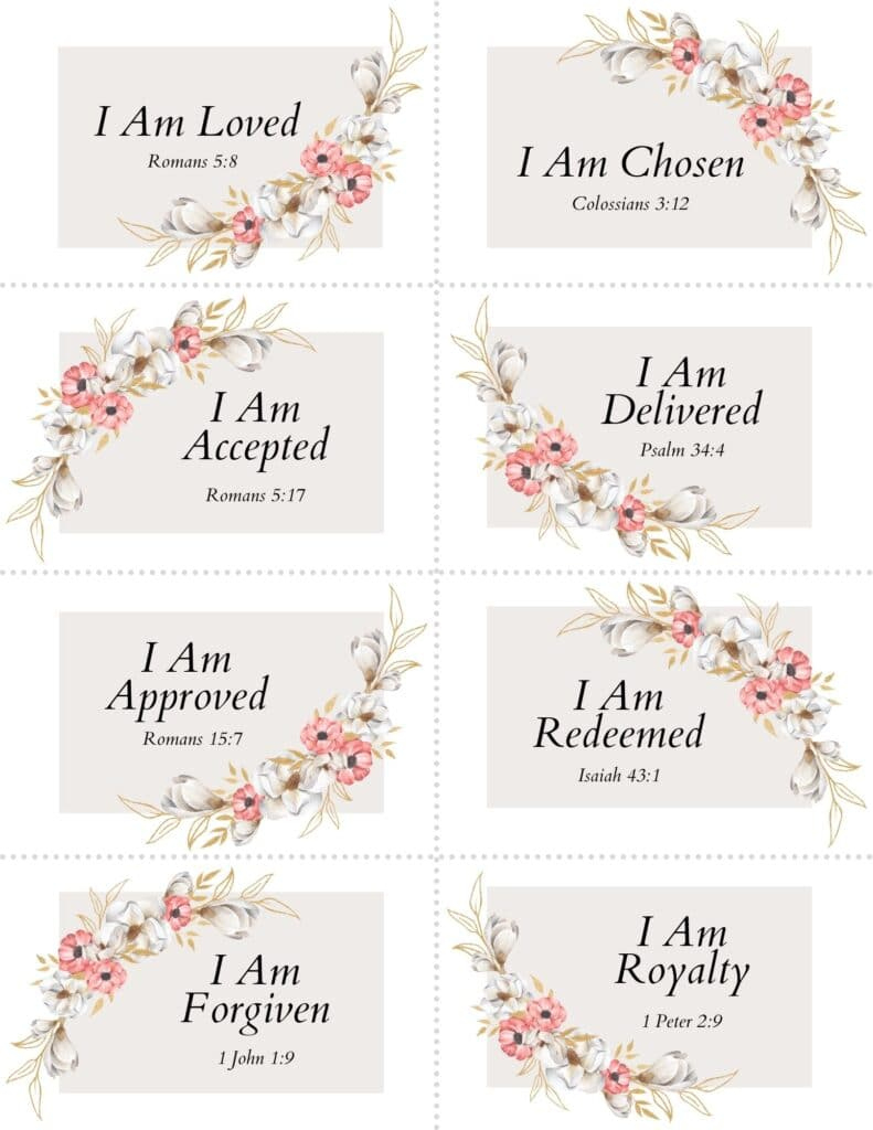 My Identity In Christ Printables in My Identity In Christ Printable