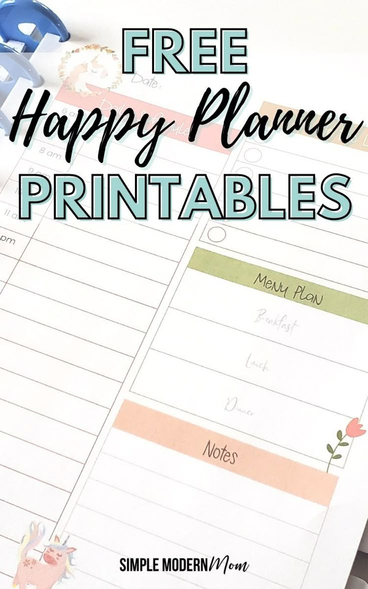 My Top 10 Free Happy Planner Printables pertaining to Free Printables For the Happy Planner