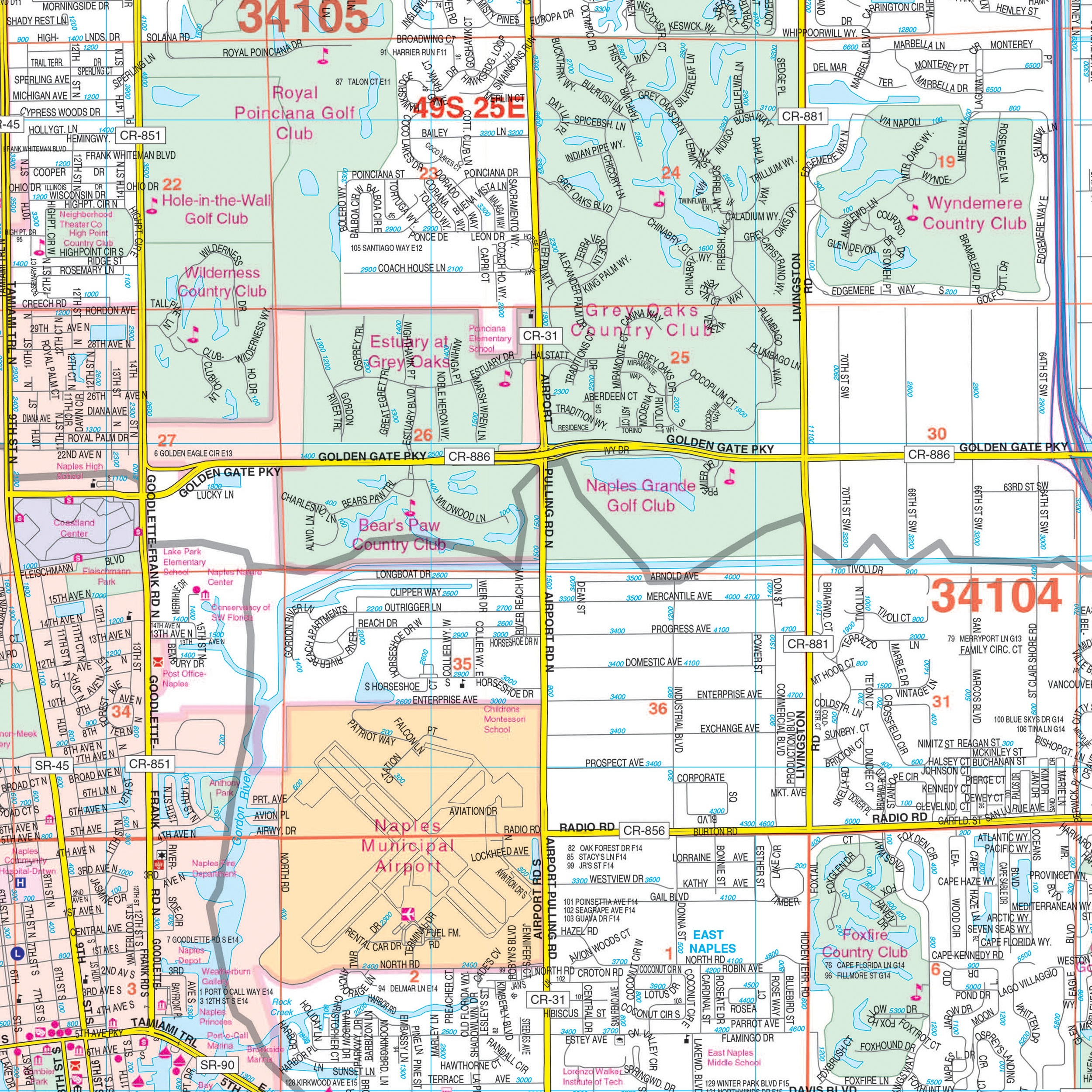 Naples &amp;amp; Collier County, Fl Wall Mapkappa - The Map Shop in Printable Map Of Naples Florida