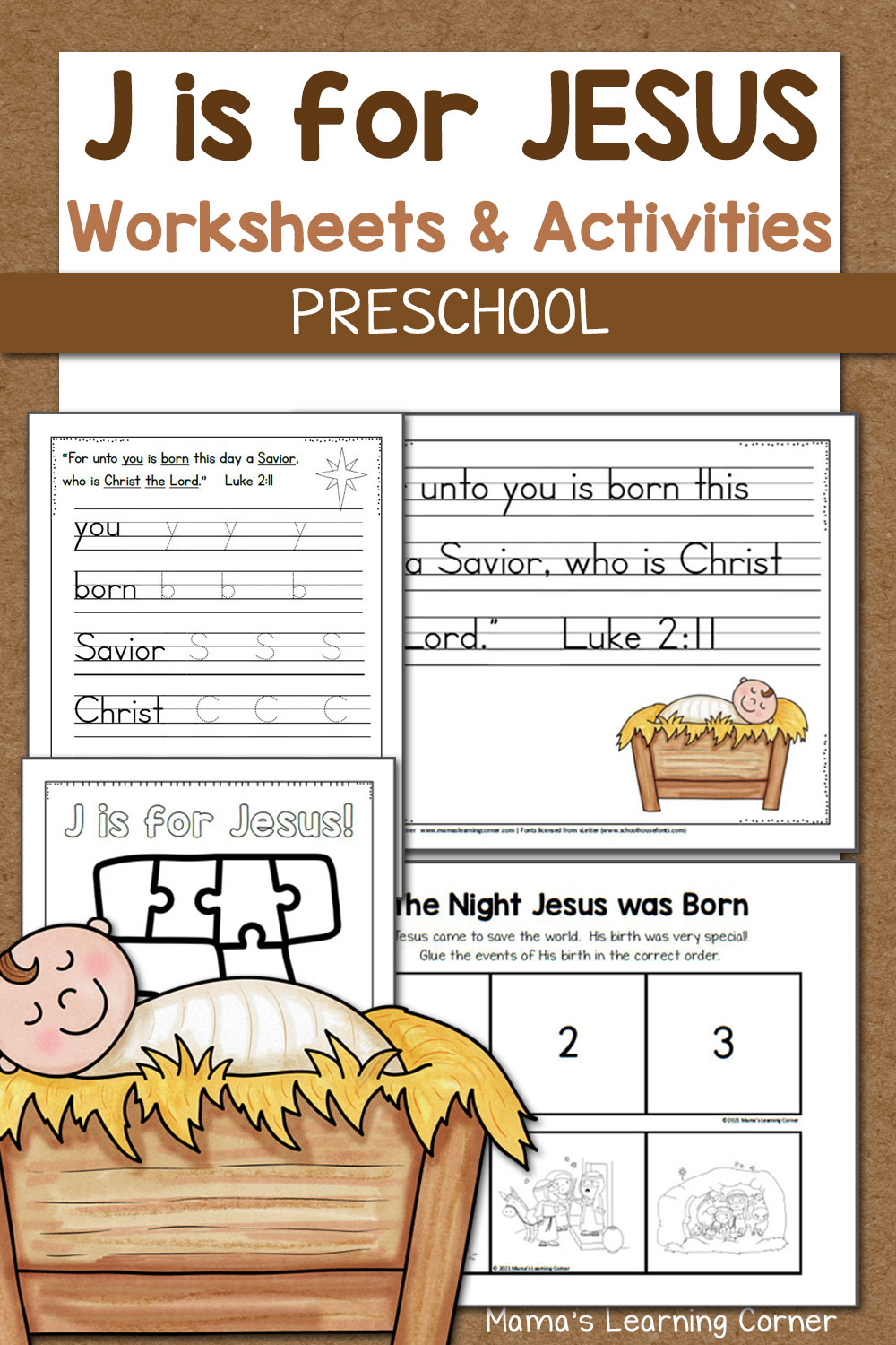 Nativity Worksheets For Preschool - Mamas Learning Corner intended for Printable Birth of Jesus Worksheets