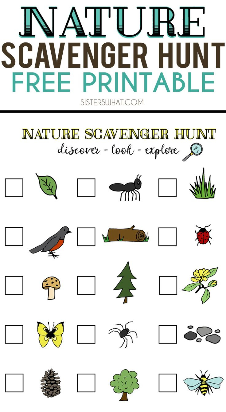 Nature Scavenger Hunt And Summer Adventures || Free Printable for Nature Scavenger Hunt Printable Free