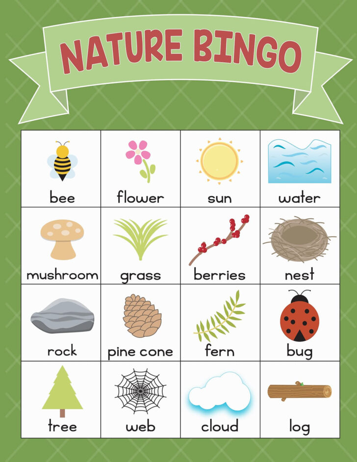 Nature Walk Bingo Printable Free