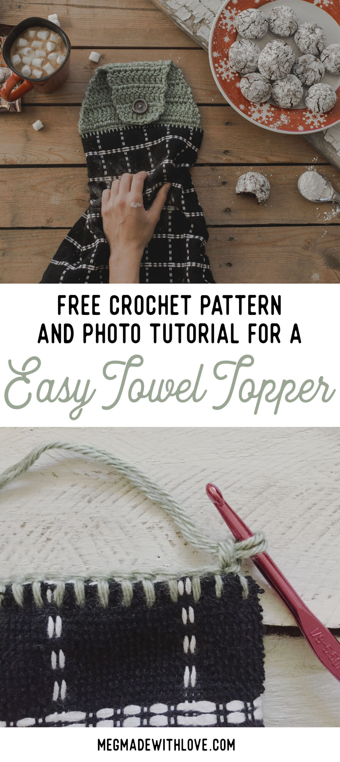 New Free Crochet Pattern For An Easy Towel Topper — Megmade With Love for Free Printable Crochet Towel Topper Pattern