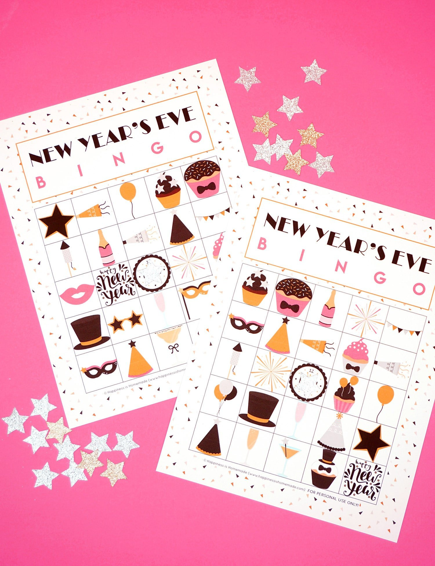 New Year&amp;#039;S Eve Bingo Printable - Happiness Is Homemade pertaining to New Year&amp;#039;S Bingo Cards