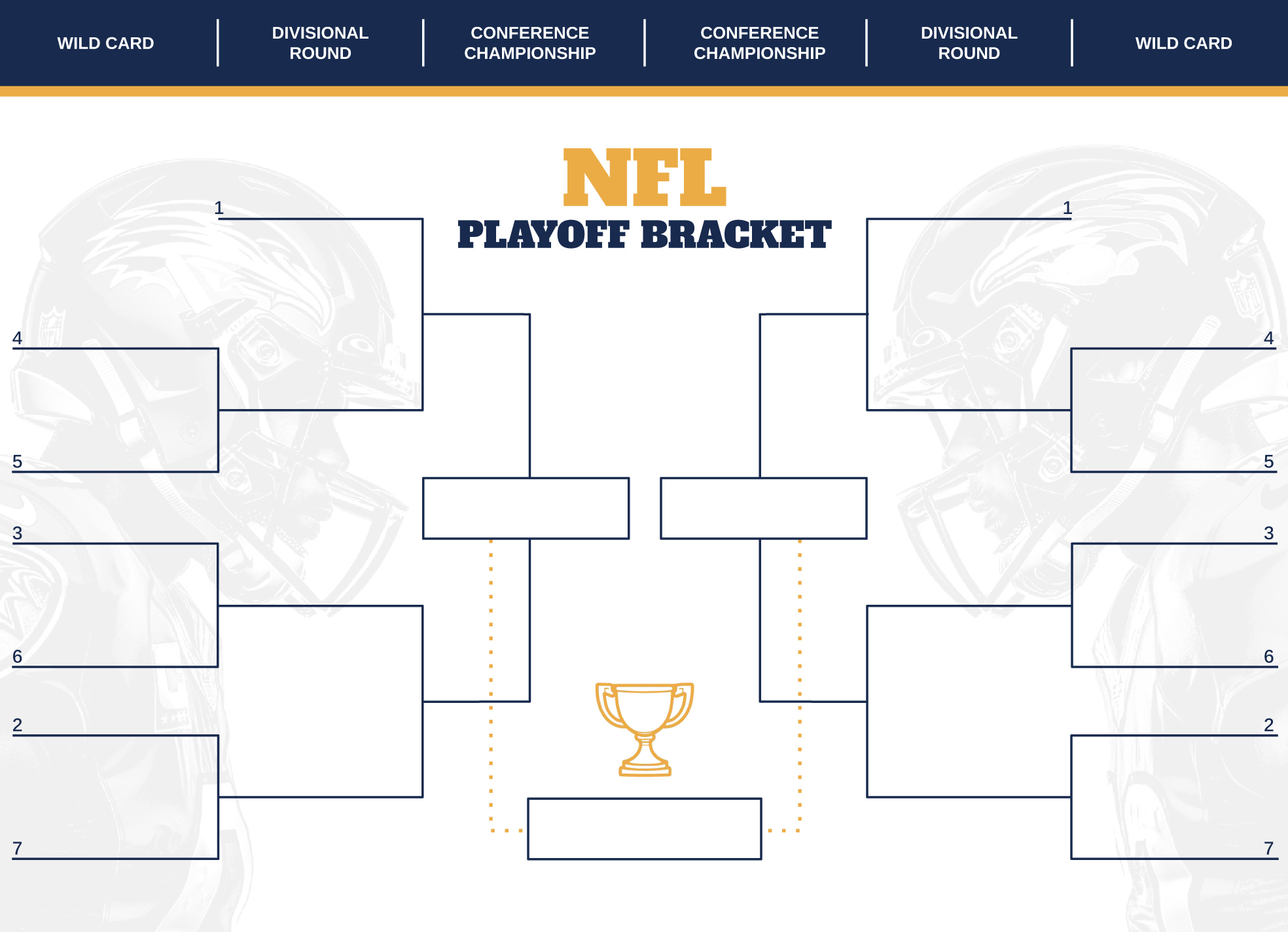 Nfl Playoff Bracket Free Google Docs Template - Gdoc.io regarding Free Printable Nfl Playoff Bracket 2025