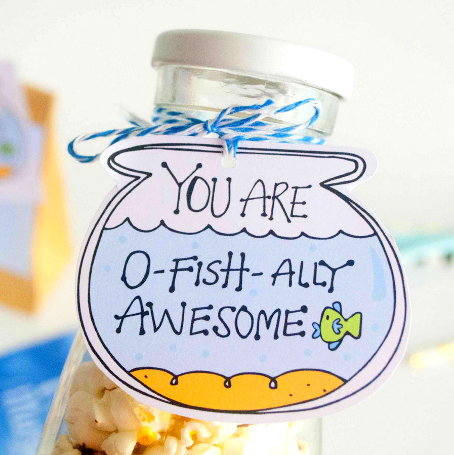 O-Fishally Awesome Printable Gift Tag P004 pertaining to You Are O Fish Ally Awesome Printable Free