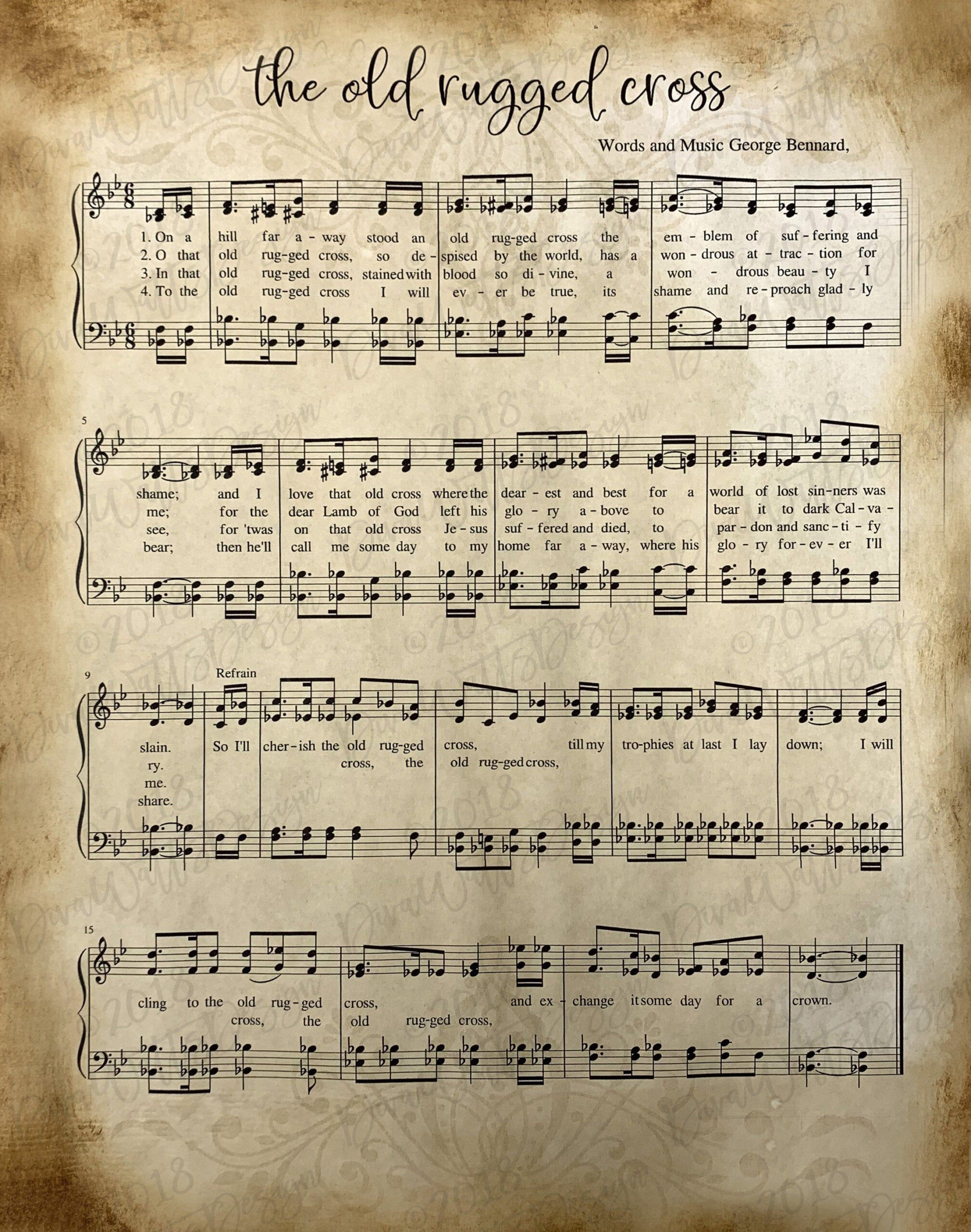 Old Rugged Cross | Hymnary - Worksheets Library with Free Printable Old Rugged Cross Sheet Music