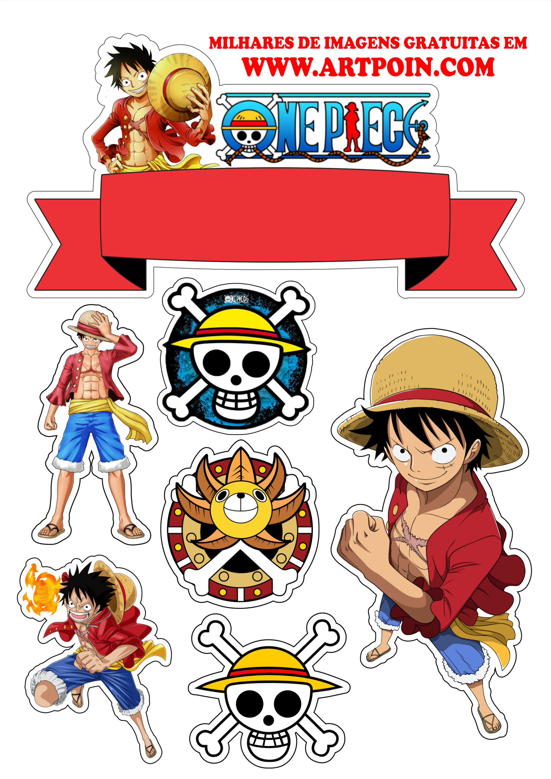 One Piece regarding One Piece Cake Topper Printable