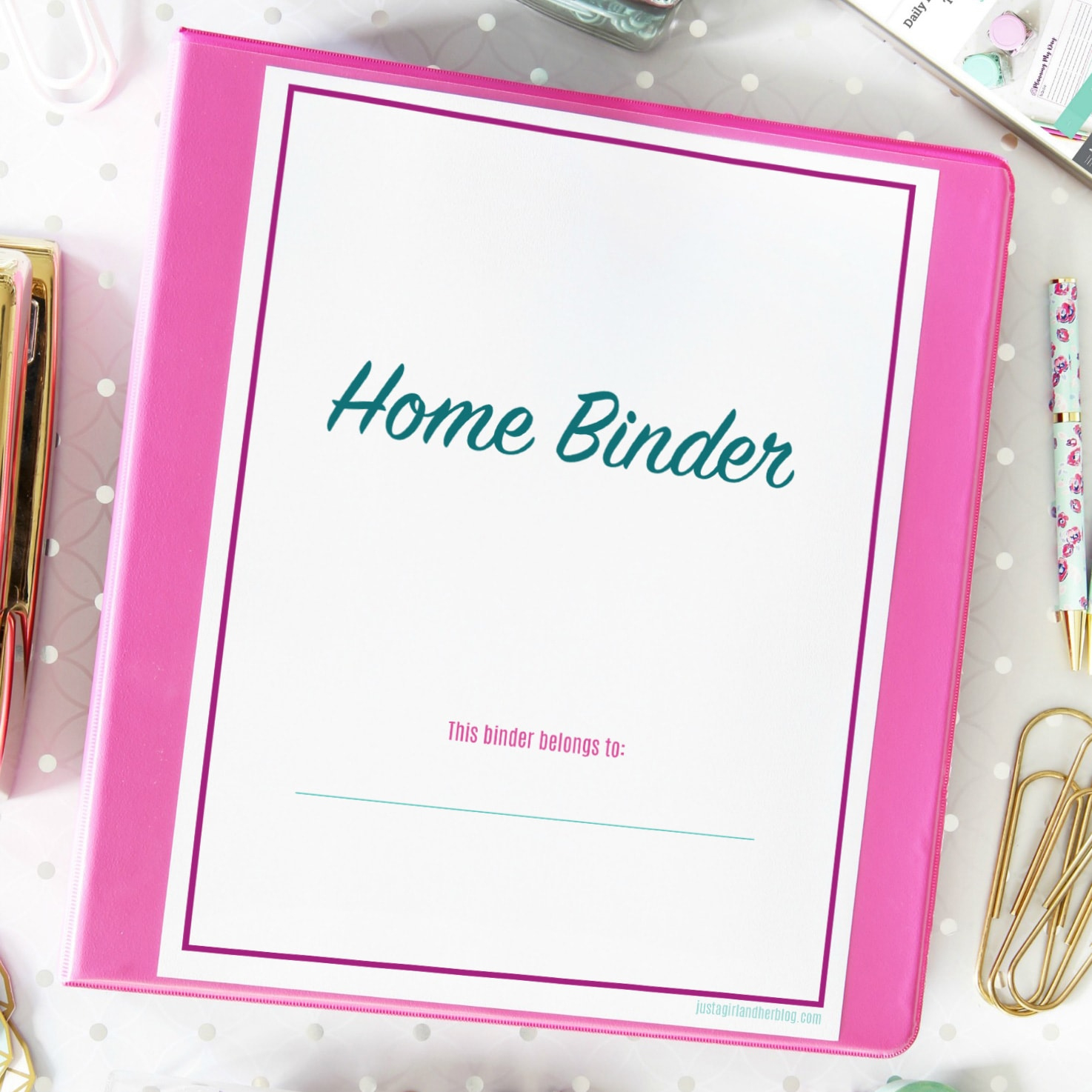 Organized Home Binder With Free Printables! | Abby Organizes intended for Family Binder Free Printables