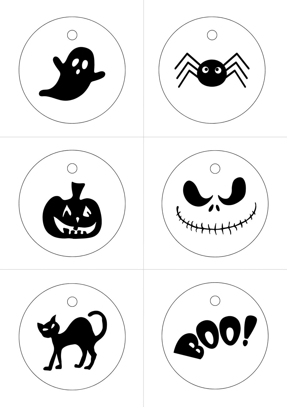 Page 2 - Free Printable And Customizable Halloween Tag Templates regarding Free Printable Halloween Tags Black And White