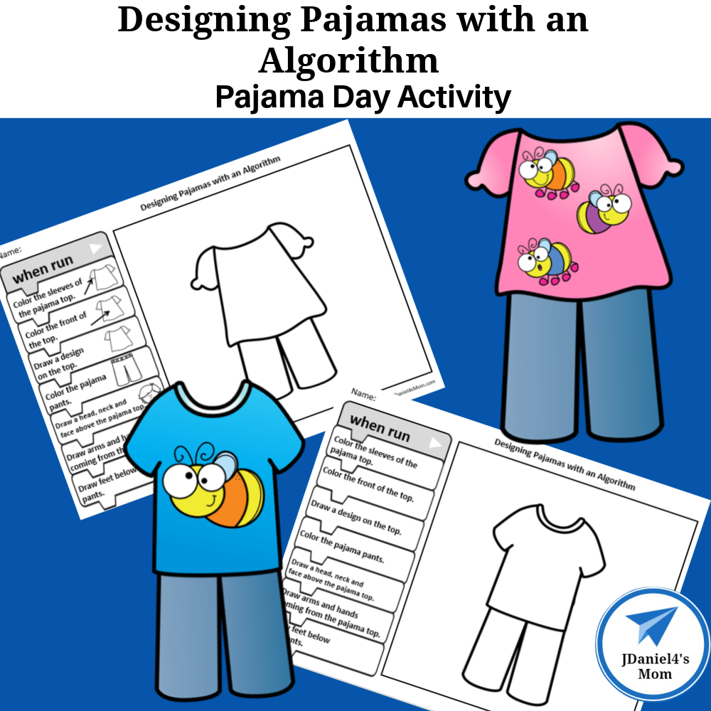 Pajama Day Activity- Designing Pajamas With An Algorithm with regard to Pajama Day Printable Activities