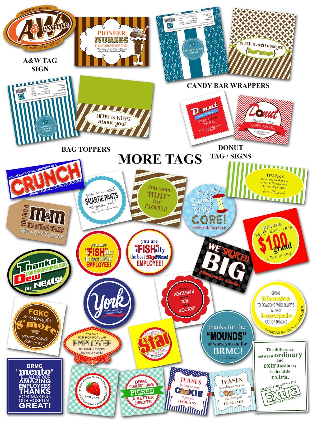 Paper Perfection: Employee Appreciation Gifts intended for Free Printable Employee Appreciation Candy Tags