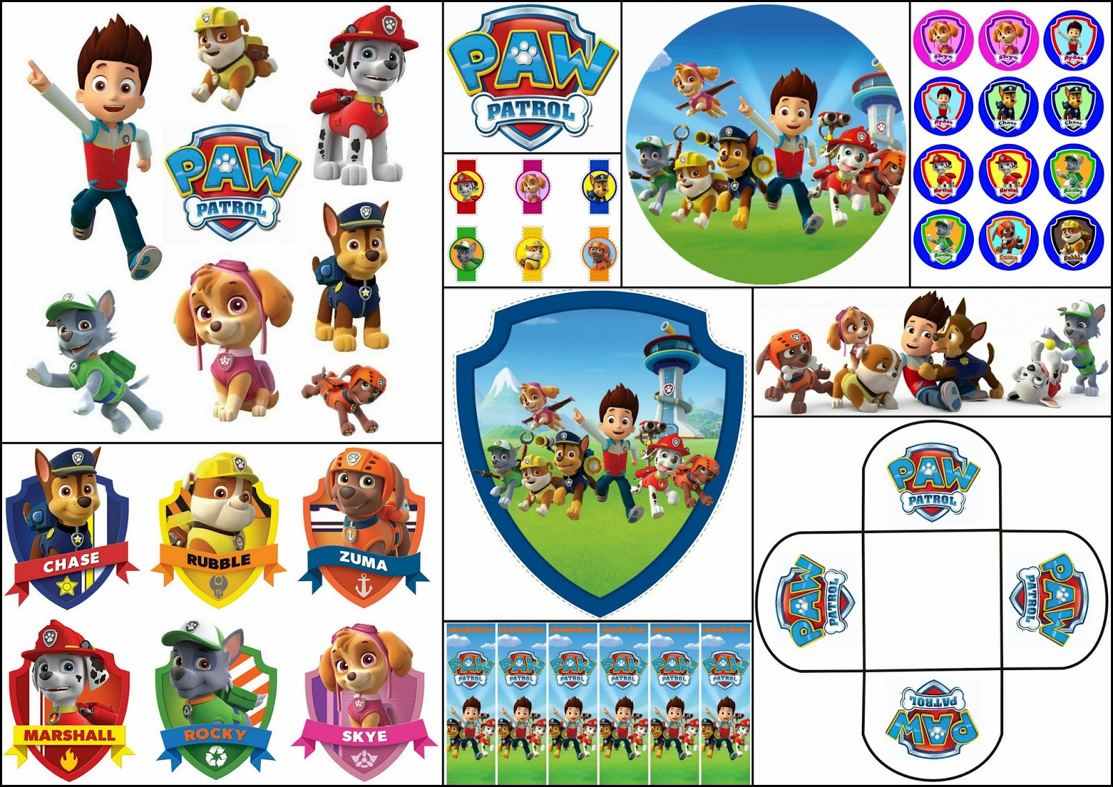 Paw Patrol Free Printable Kit. - Oh My Fiesta! In English inside Paw Patrol Free Printables