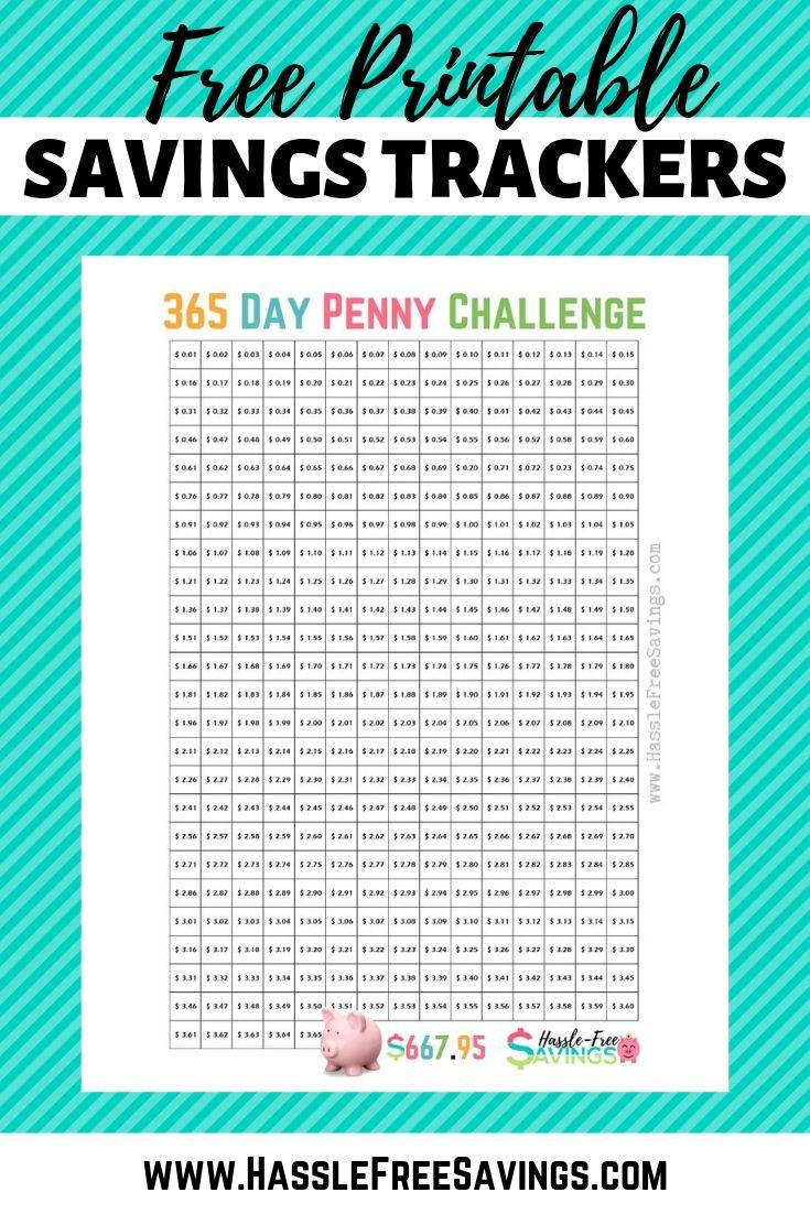Penny Saving Challenge W/Free Printables with regard to Penny Challenge Printable Free