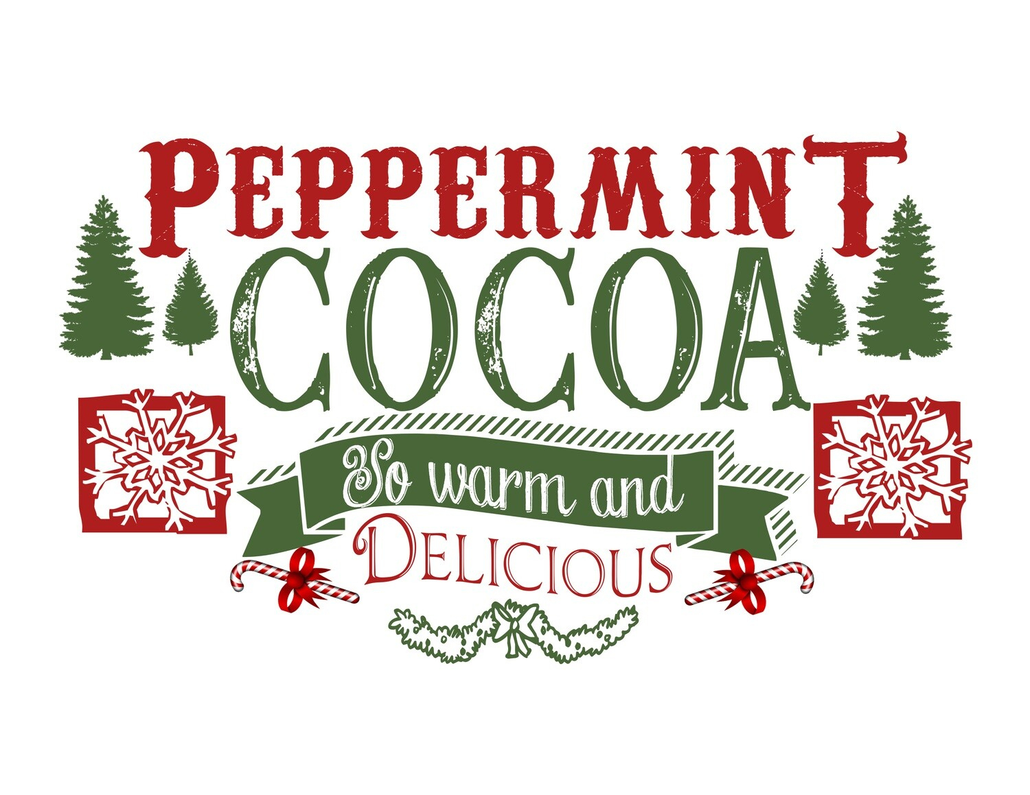 Peppermint Cocoa Free Printable (Hot Chocolate Bar) in Free Hot Cocoa Printable