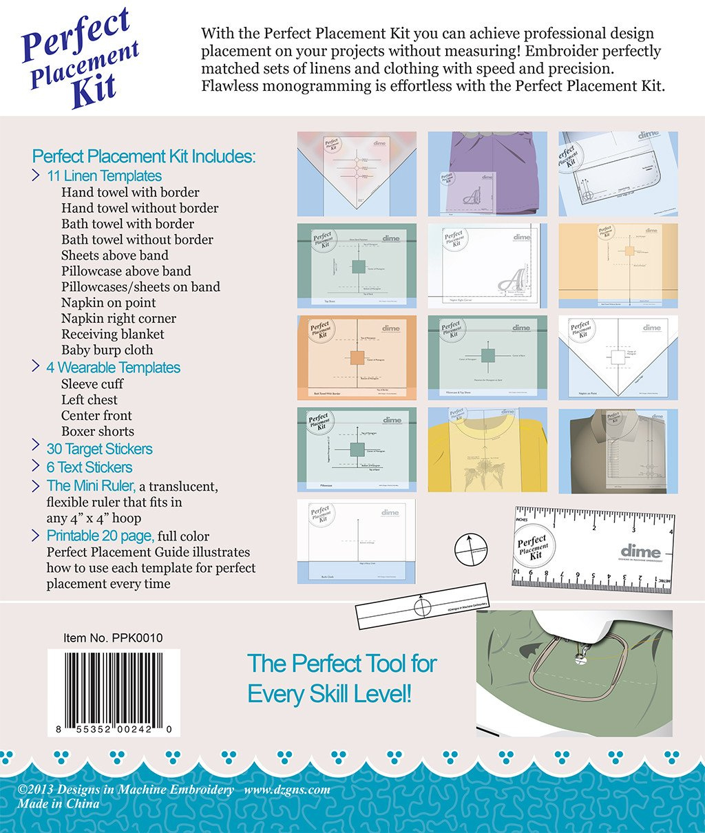 Perfect Placement Kit | Embroidery Garden intended for Printable Embroidery Placement Guide