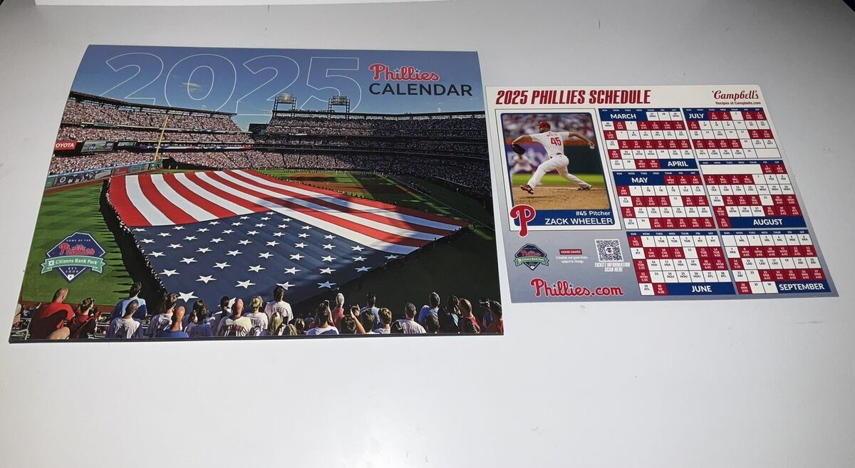 Phillies 2025 Team Calendar &amp;amp; Schedule Magnet New Sga | Ebay inside Phillies Schedule 2025 Printable Free