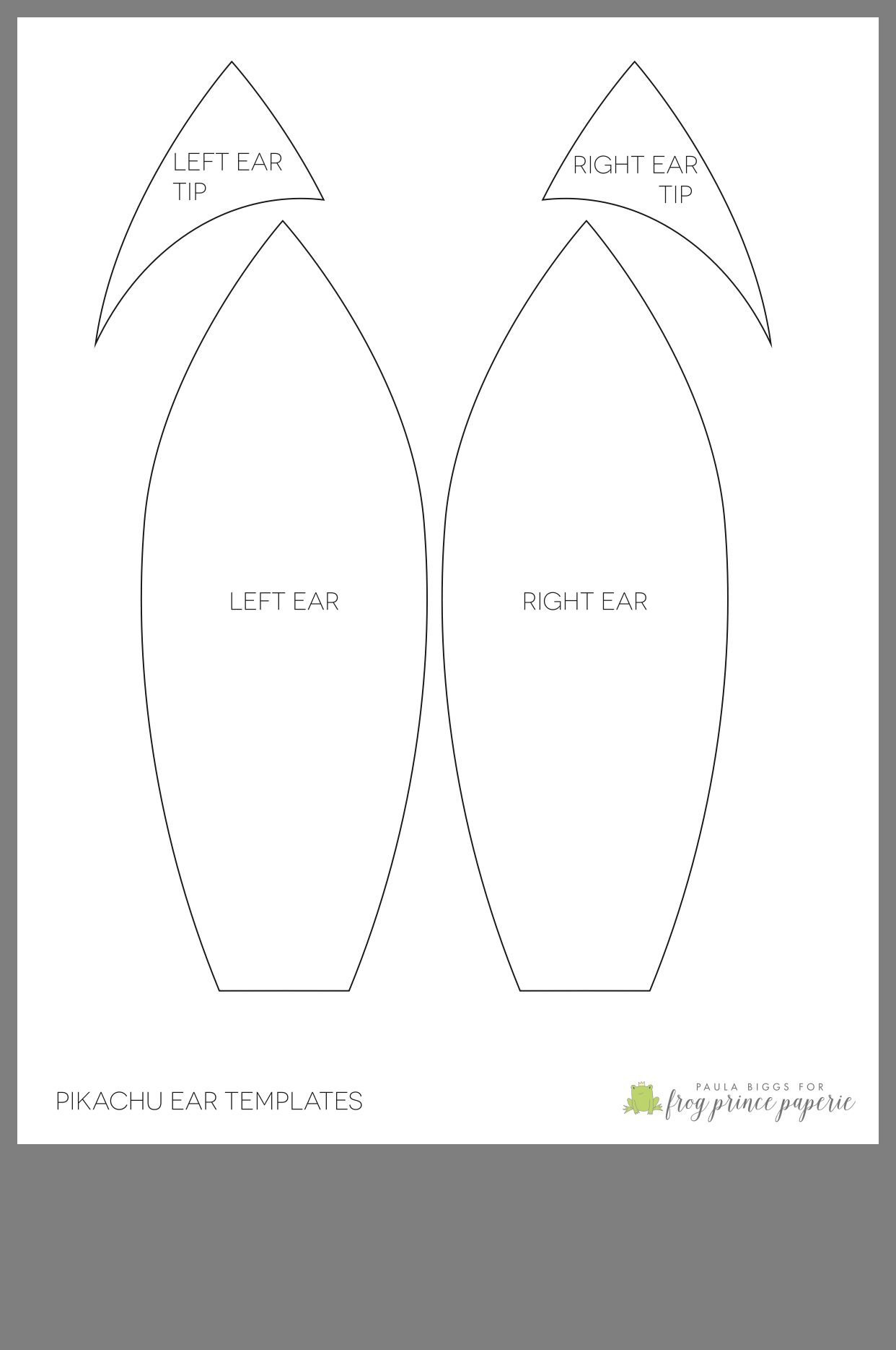 Pin Page for Free Printable Pikachu Ears Template