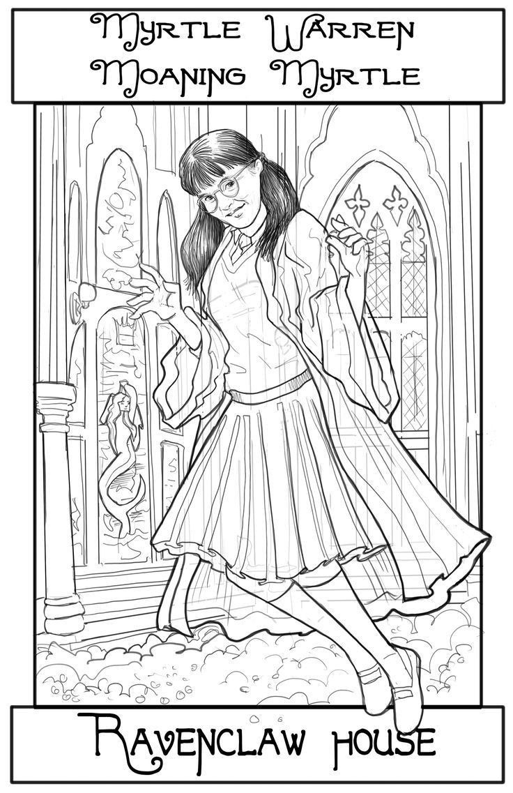 Pinnicole G On Harry Potter | Harry Potter Coloring Pages pertaining to Free Printable Moaning Myrtle Printable