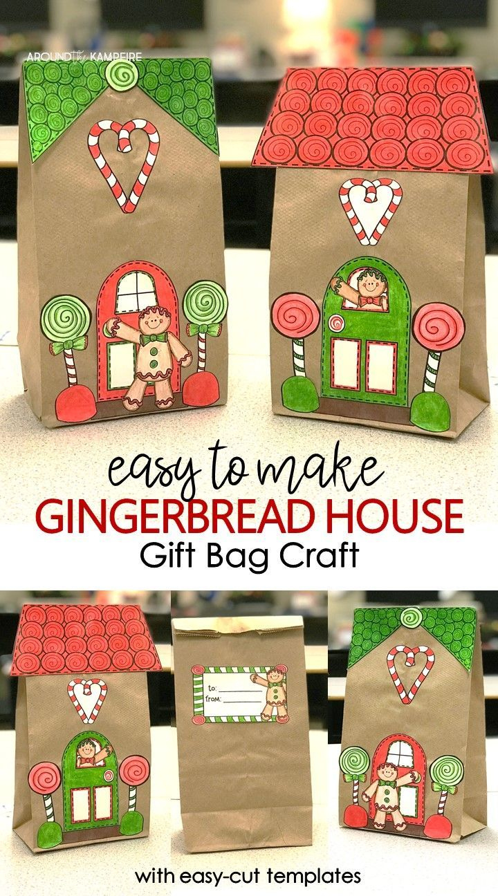 Pinterest pertaining to Paper Bag Gingerbread House Free Printable