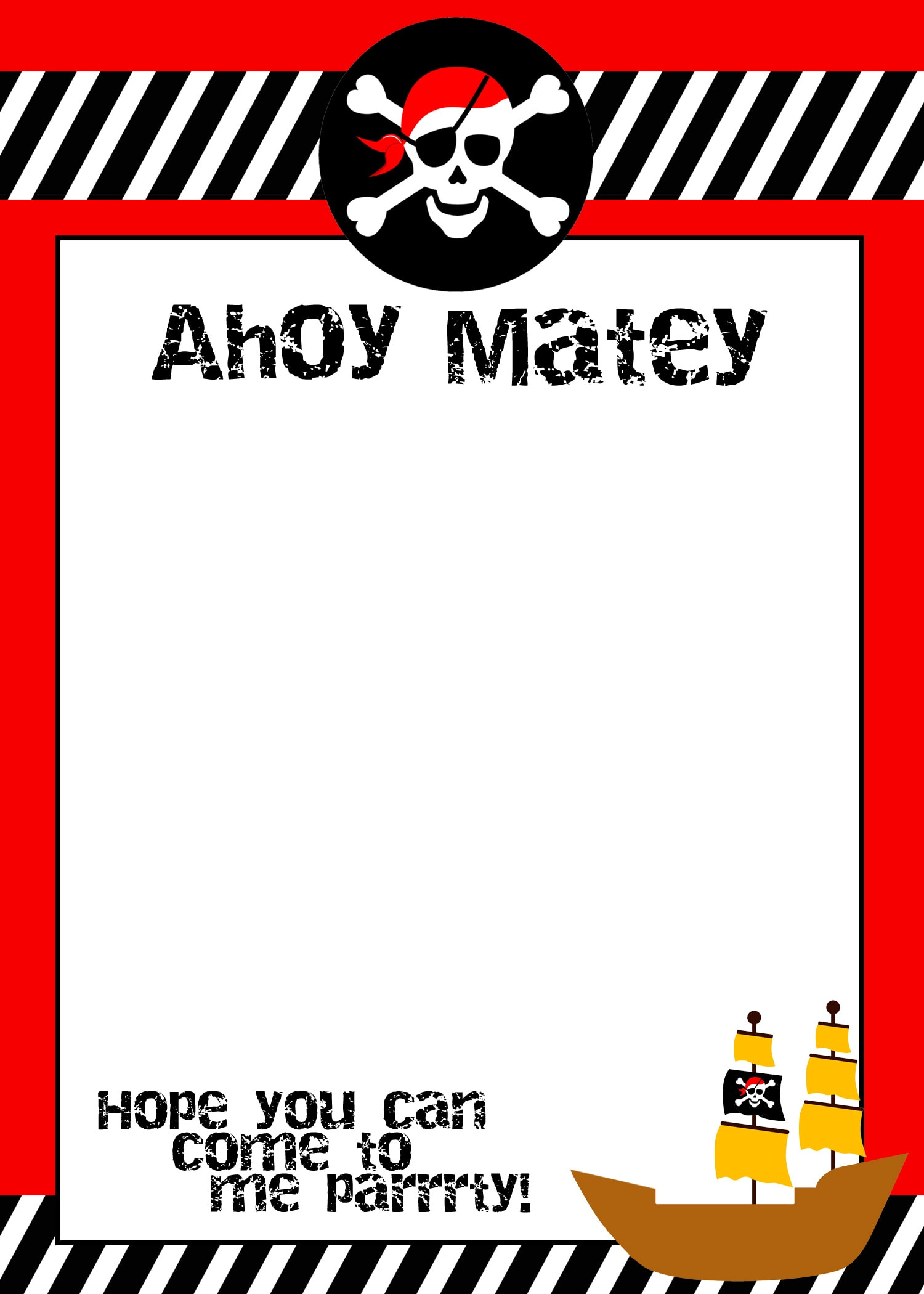 Pirate Birthday Party With Free Printables - How To Nest For Less™ inside Free Pirate Party Printables