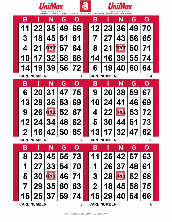 Bingo Cards 1 75