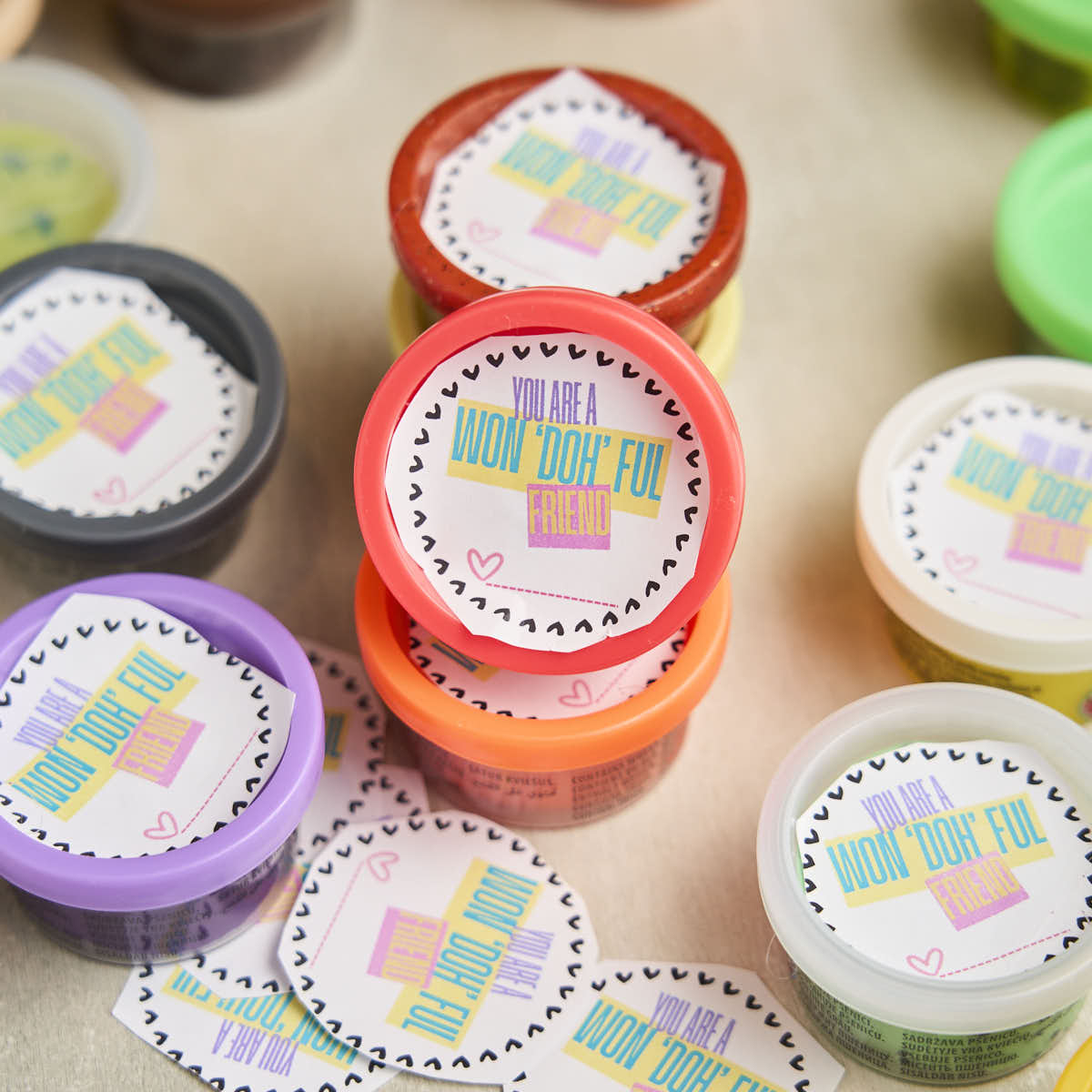 Play-Doh Valentines - Free Printable intended for Play Doh Valentine Printable