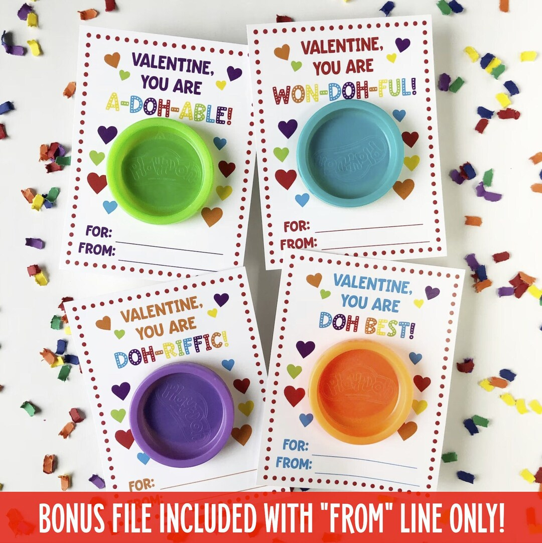 Playdoh Valentines, Printable Valentine Cards, Non-Candy Valentine within Play Doh Valentine Printable