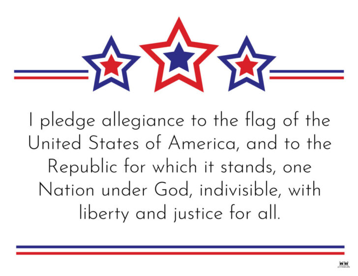 Pledge of Allegiance Printable Free