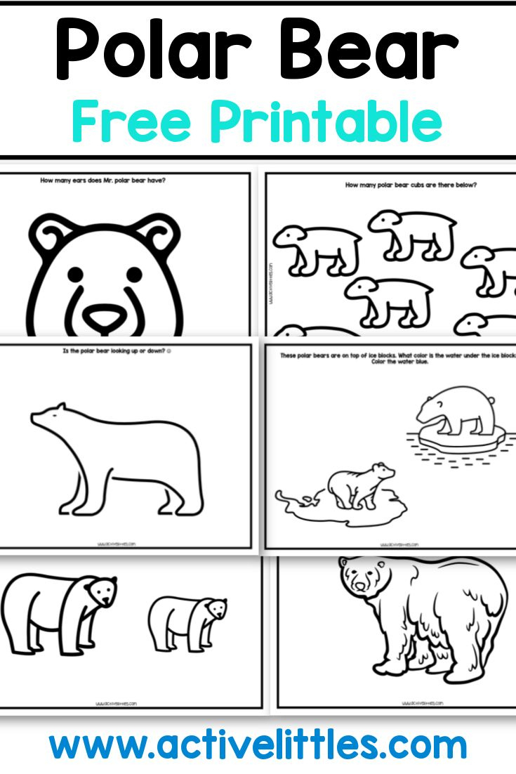 Polar Bear Free Printable - Active Littles inside Printable Polar Bear Worksheets