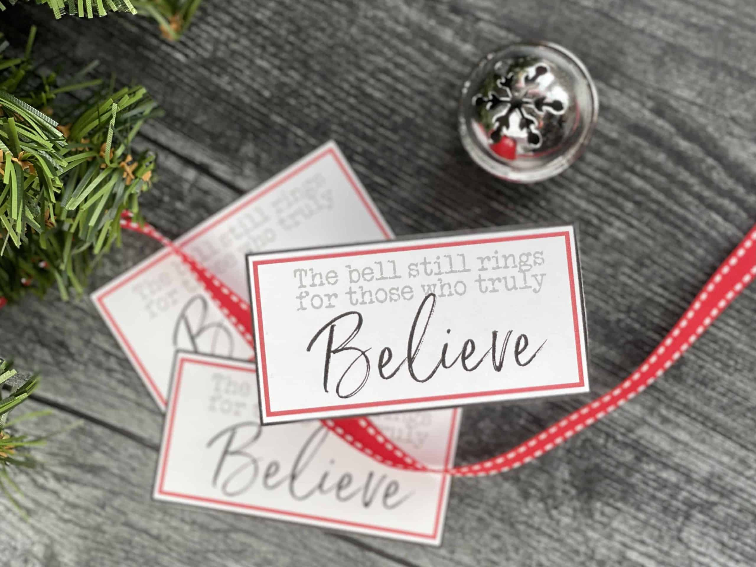 Polar Express Bell Favors With Printable Tags - Mama Cheaps® with Free Printable Polar Express Bell Tags