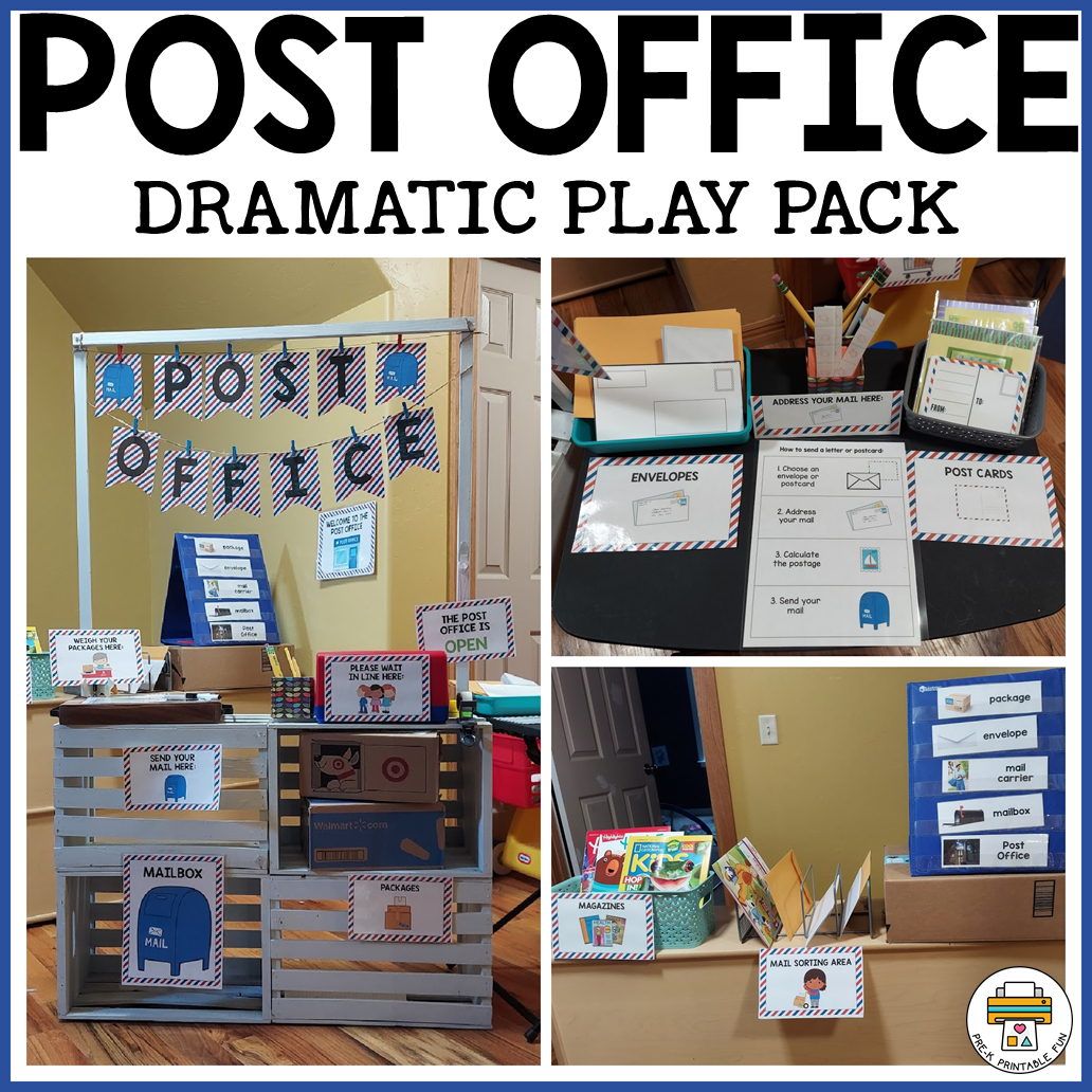Post Office Dramatic Play Pack - Pre-K Printable Fun for Post Office Printables Free