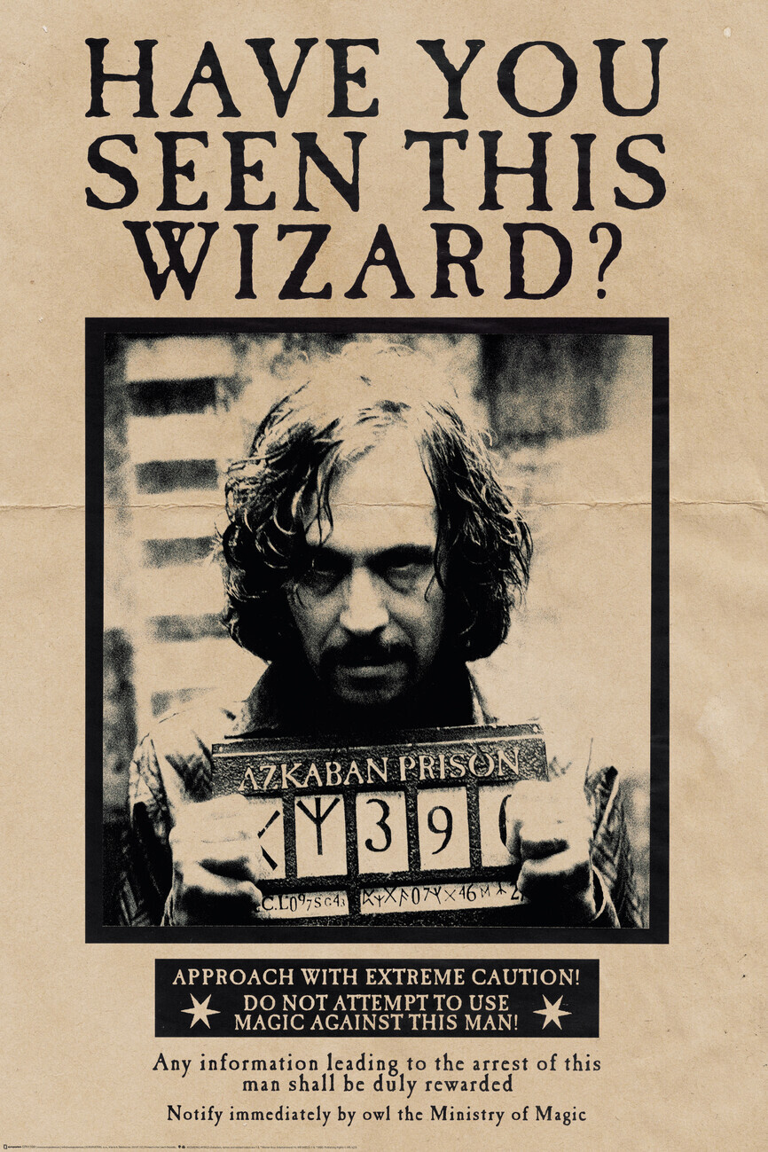 Poster Harry Potter - Sirius Black | Wall Art | 3+1 Free pertaining to Harry Potter Wanted Poster Free Printable