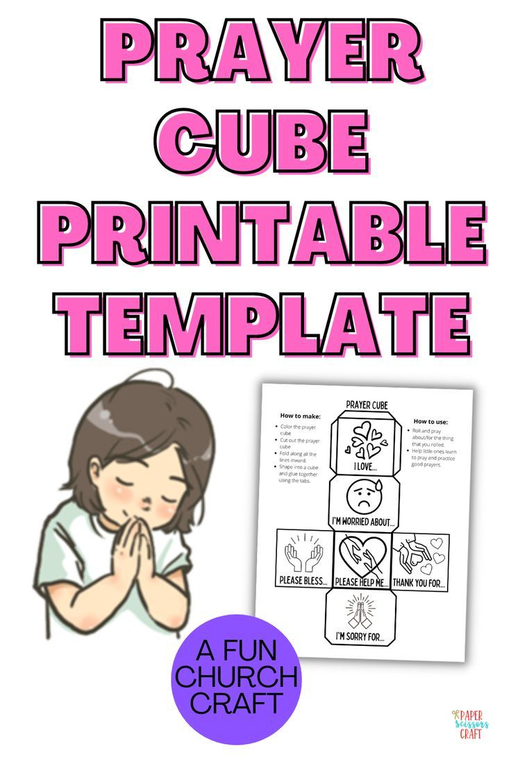 Prayer Cube For Kids inside Prayer Cube Printable Free