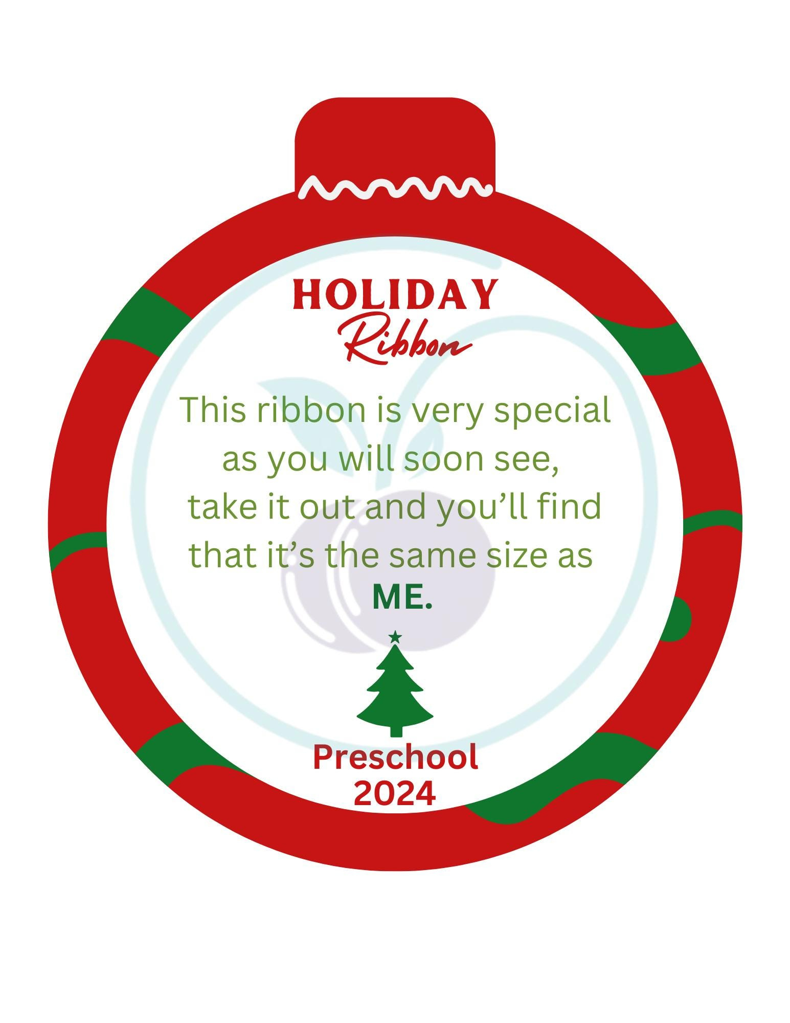 Preschool Christmas Ribbon Gift Tag Printable Kids Christmas pertaining to Ribbon Height Poem Free Printable